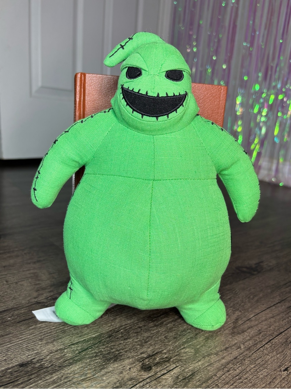 Disney Oogie Boogie Green Plush 11”Nightmare Before Christmas Burlap Stitch Det